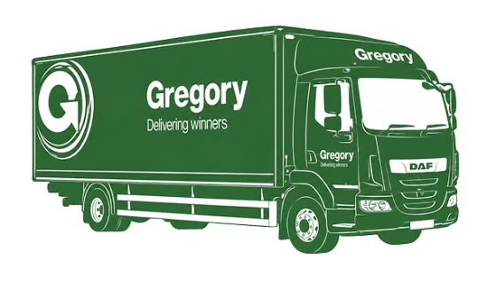 Gregory distribution lorry waiting to deliver logs
