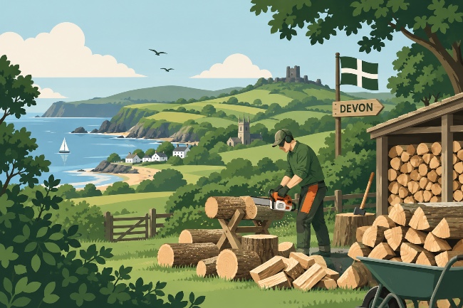 logs in devon