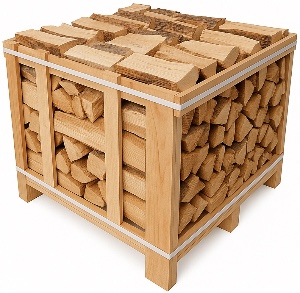 crate of logs