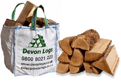large crate of logs