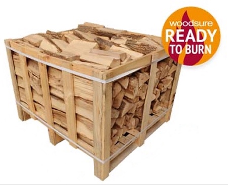 large crate of logs