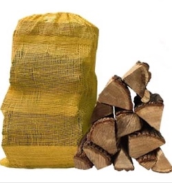 large crate of logs